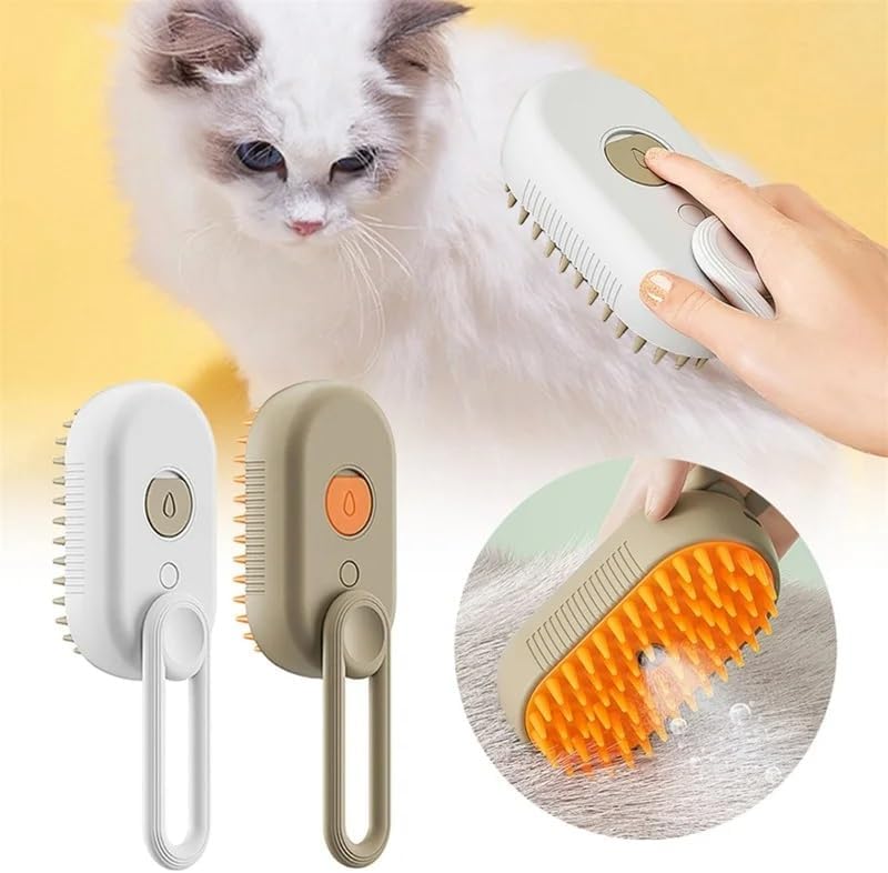 فرشاة البخار 3 في 1 ذات التنظيف الذاتي للكلاب والقطط